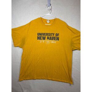 University Of New Haven 100th Anniversary T-Shirt 2XL Gildan Ultra Cotton Yellow